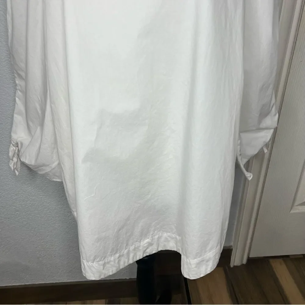 Free People White Off Shoulder Tunic Clean Girl Coastal Neutral Women Top Sz S